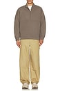 view 4 of 4 EVERYDAY TAILORED COMFORT 쿼터 지퍼 풀오버 in Cave Stone & Medium Ash