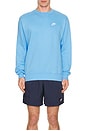 view 4 of 5 SUDADERA CLUB FLEECE in University Blue & White