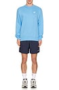 view 5 of 5 SUDADERA CLUB FLEECE in University Blue & White