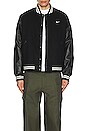 view 3 of 4 Varsity Jacket in Black & White
