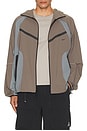 view 4 of 5 Tech Woven Pro Full Zip Jacket in Cave Stone, Cool Grey, & Black