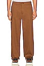 view 1 of 2 M Nl El Chino Pant Ul Cotton in Ale Brown/White