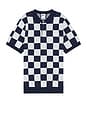 view 1 of 5 Checkers Polo in Midnight Navy & Sail