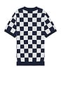 view 2 of 5 Checkers Polo in Midnight Navy & Sail