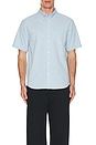 view 4 of 5 Short-Sleeve Seersucker Button-Down Shirt in Light Armory Blue