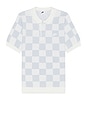 view 1 of 5 Checkers Polo in Sail & Pure Platinum