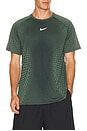 view 1 of 5 Aero Fit Stride Short Sleeve Top in Black, Light Green, Spark, & Reflective Silver