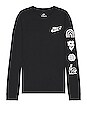 view 1 of 4 M NSW TEE LS HBR STMT OPEN in Black
