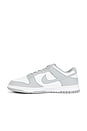 view 5 of 6 Nike Dunk Low Retro Sneakers in White, Light Smoke Grey, & White