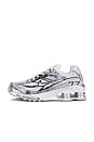 view 5 of 6 SNEAKERS SHOX in White, Metallic Platinum, Black, & Flat Gold