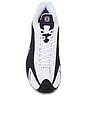 view 4 of 6 Shox R4 Sneaker in Midnight Navy, Gym Red, White, Metallic Silver, Black, & White
