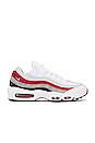 view 1 of 6 Air Max 95 Essential in Black, White, Varsity Red & Particle Grey