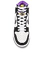 view 4 of 6 Dunk Hi Retro PRM EMB in Black, White & Action Grape