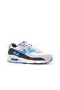 view 2 of 6 Air Max 90 Sneakers in White, University Blue, & Pure Platinum