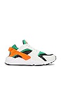 view 1 of 6 Air Huarache Sneakers in White, Safety Orange, Stadium Green, & Black