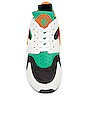 view 4 of 6 Air Huarache Sneakers in White, Safety Orange, Stadium Green, & Black