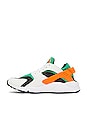 view 5 of 6 Air Huarache Sneakers in White, Safety Orange, Stadium Green, & Black
