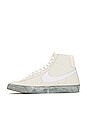 view 5 of 6 Blazer Mid '77 Emb Sneakers in Summit White, White, Phantom, & Mica Green