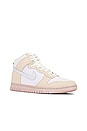view 2 of 6 Dunk High Retro Emb Sneakers in Summit White, White, Phantom, & Pink Oxford