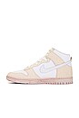 view 5 of 6 Dunk High Retro Emb Sneakers in Summit White, White, Phantom, & Pink Oxford