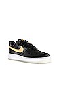 view 2 of 6 Air Force 1 '07 Premium Sneaker in Black, Metallic, Gold, & White