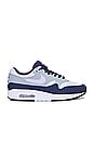 view 1 of 6 Air Max 1 in Football Grey, Lilac Bloom, & Thunder Blue
