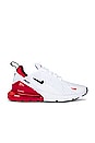 view 1 of 6 Air Max 270 Sneaker in White, Black, & University Red