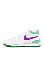 view 5 of 7 Attack Sneaker in White, Hyper Grape, & Court Green