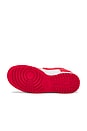 view 6 of 6 Nike Dunk Low Retro Sneakers in White, University Red, & White