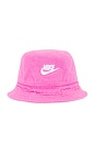 view 2 of 3 Apex Futura Washed Bucket Hat in Playful Pink & White