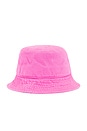 view 3 of 3 Apex Futura Washed Bucket Hat in Playful Pink & White