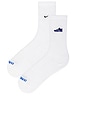 view 2 of 4 Everyday Plus Cushioned Crew Socks in White, Varsity Royal, & Black