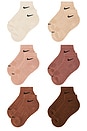 view 2 of 4 Training 6 Pack Ankle Socks in Multi Color