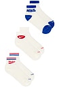 view 2 of 5 Everyday Plus 3 Pack Ankle Socks in Multi Color