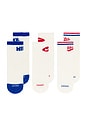 view 4 of 5 Everyday Plus 3 Pack Ankle Socks in Multi Color