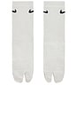 view 1 of 2 Everyday Plus Lightweight Crew Tabi Sock in Light Bone & Black
