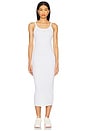 view 1 of 4 Tight Mini-Rib Tank Dress in Birch Heather & Light Orewood Brown