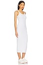 view 2 of 4 Tight Mini-Rib Tank Dress in Birch Heather & Light Orewood Brown