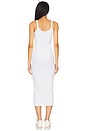 view 3 of 4 Tight Mini-Rib Tank Dress in Birch Heather & Light Orewood Brown