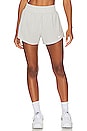 view 1 of 4 One Dri Fit High Rise 3 Inch Short in Light Iron & Reflective Silver