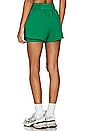 view 3 of 4 One Dri-FIT High Waisted 2 in 1 Shorts in Malachite & Reflective Silver