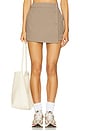 view 1 of 6 Woven Skort in Mink Brown & White