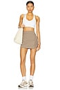 view 5 of 6 Woven Skort in Mink Brown & White