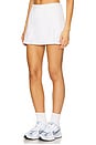 view 3 of 6 Mid-Rise French Terry Mini Skort in Birch Heather