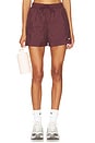 view 1 of 6 Essential Woven Mid Rise Short in Burgundy Crush & Sail