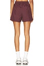 view 4 of 6 Essential Woven Mid Rise Short in Burgundy Crush & Sail