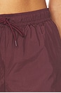 view 6 of 6 Essential Woven Mid Rise Short in Burgundy Crush & Sail