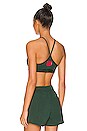 view 3 of 4 Swoosh Sports Bra in Pro Green & Mystic Hibiscus