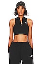 view 1 of 4 Air Swish Mock Zip Sports Bra in Black & White