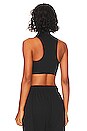 view 3 of 4 Air Swish Mock Zip Sports Bra in Black & White